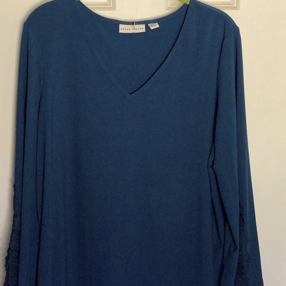 Susan Graver lace detail tunic